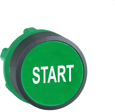 Schneider Electric ZB5AA333 Push button head, plastic, flush, green, Ø22, spring return, marked START