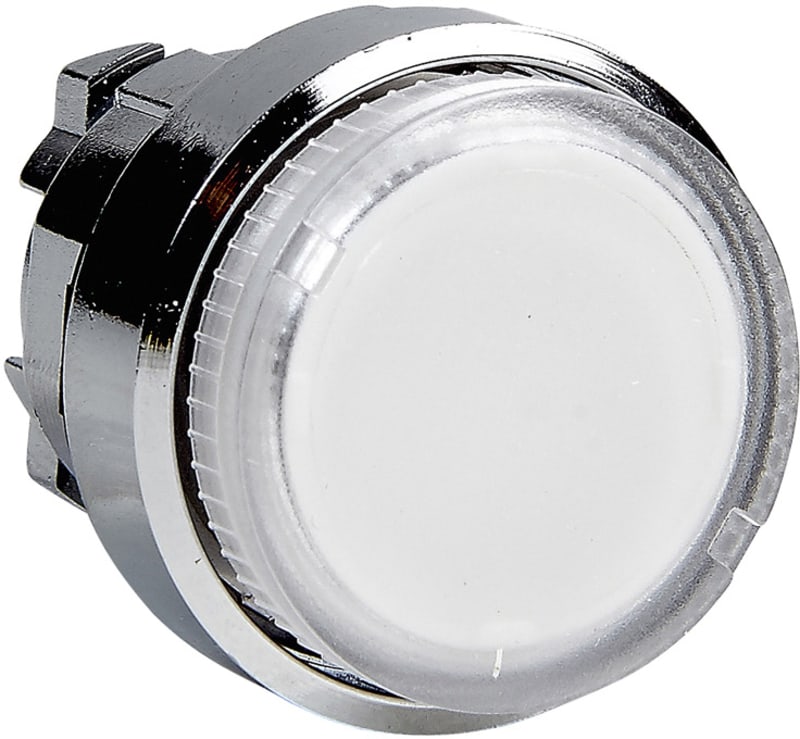 Schneider Electric ZB4BW17 Harmony XB4 Illuminated Pushbutton Head, Projecting Clear, BA 9s