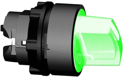 Selector switch with LIGHT 2 POSITIONS RET. H Green