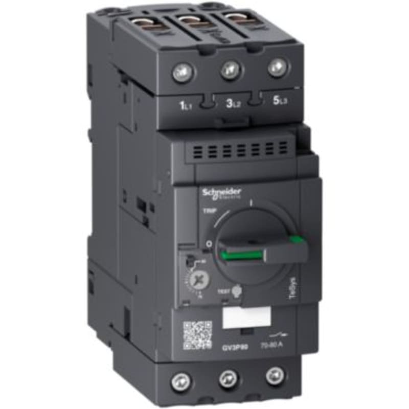 Schneider Electric TeSys GV3P thermal-magn motor circuit breaker 70-80A EverLink GV3P80