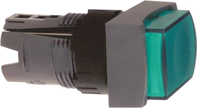 Telemecanique ZB6DE3 Illuminated Pushbutton Head, Green, for LED Module, Harmony XB6