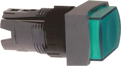 Telemecanique ZB6DE3 Illuminated Pushbutton Head, Green, for LED Module, Harmony XB6