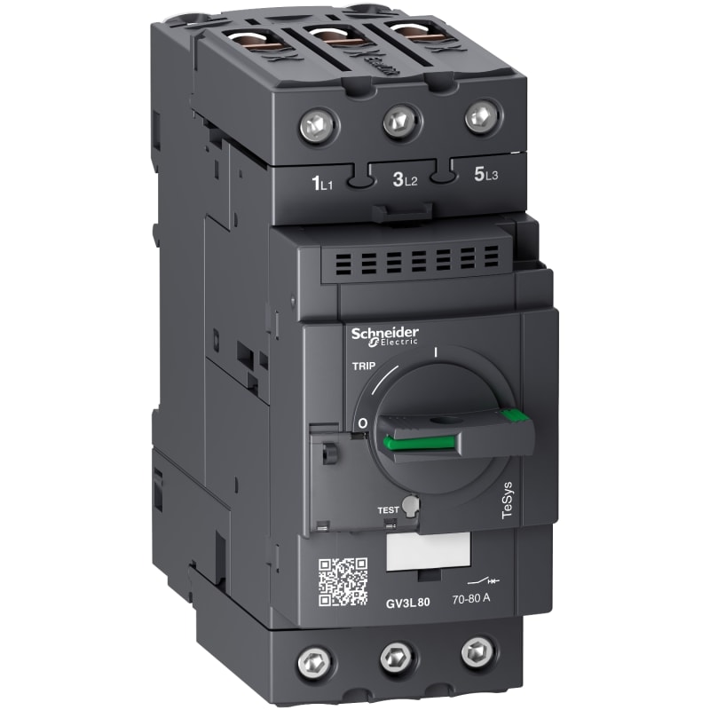 Schneider Electric TeSys GV3L magnetic motor circuit breaker 80A EverLink GV3L80