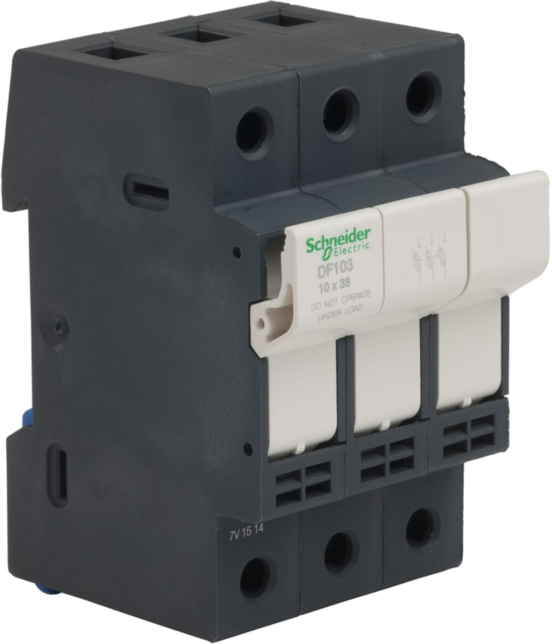 Schneider Electric Fuse carrier TeSys DF, 3P 32A, fuse size 10X38 mm DF103