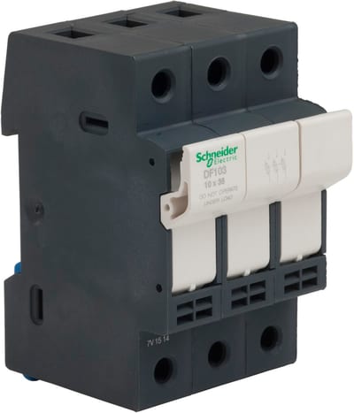 Schneider Electric Fuse carrier TeSys DF, 3P 32A, fuse size 10X38 mm DF103