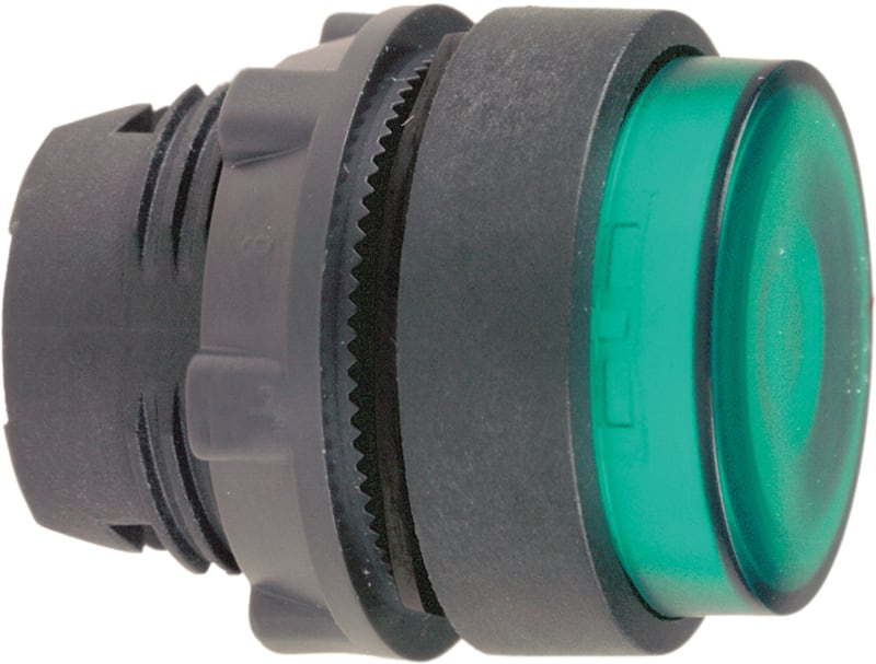 Illuminated push-button, green, with light ring, LED (ZB5AW933)