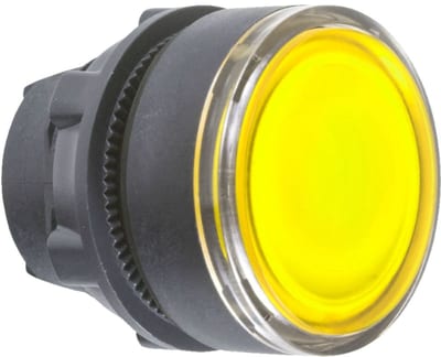 Illuminated Push Button yellow with light ring LED
