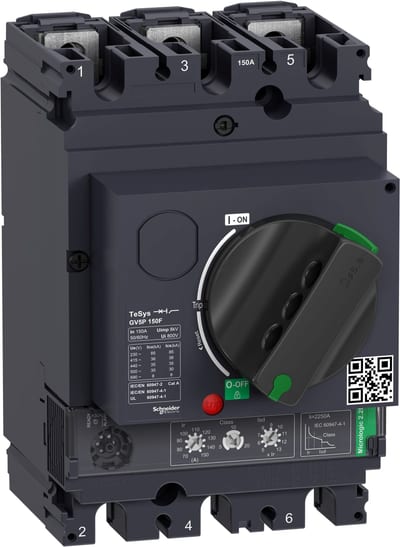 Schneider Electric Motor circuit breaker, TeSys GV5, 3P, 150A, Icu 36KA, thermal magnetic GV5P150F