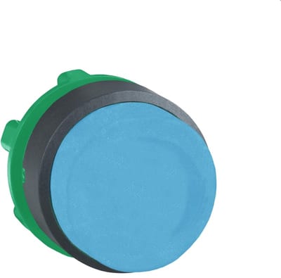 Schneider Electric ZB5AL6 Harmony XB5 Push-Button Head — Ø22 mm, Blue, projecting, spring return, non-illuminated, plastic bezel