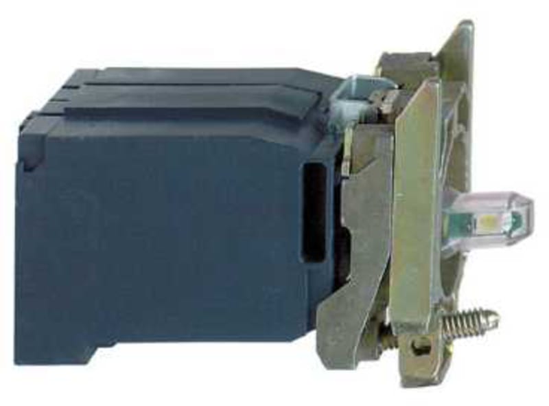 Schneider Electric green light block with body/fixing collar with BA9S LED bulb 400V ZB4BV5D3