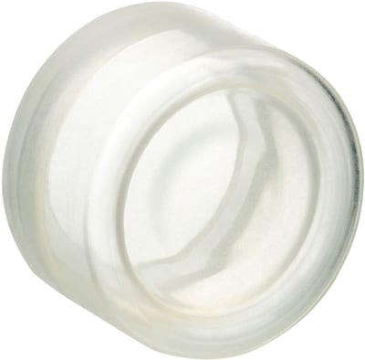 Cap for push-button head with plan push surface
