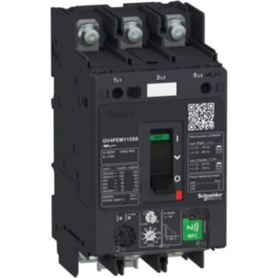 Schneider Electric TeSys GV4 - thermal magnetic multifunction circuit breaker - 115A 3P - comp. lug GV4PEM115N6