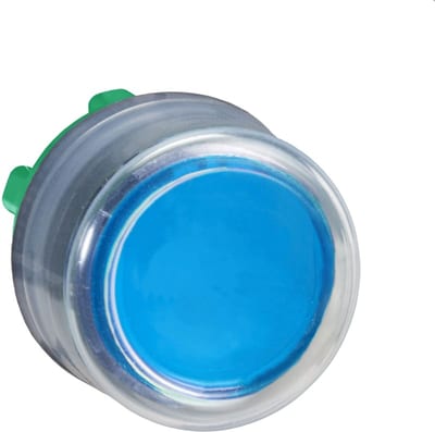 Telemecanique ZB5AP6 Push button head, plastic, projecting, blue, Ø22, spring return, booted, unmarked