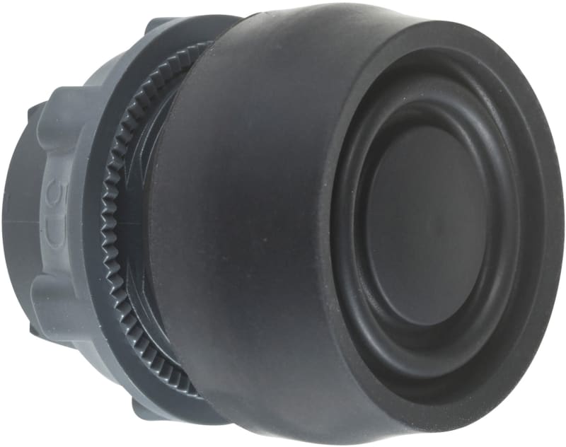 Schneider Electric ZB5AP2S black flush pushbutton head Ø22 spring return unmarked
