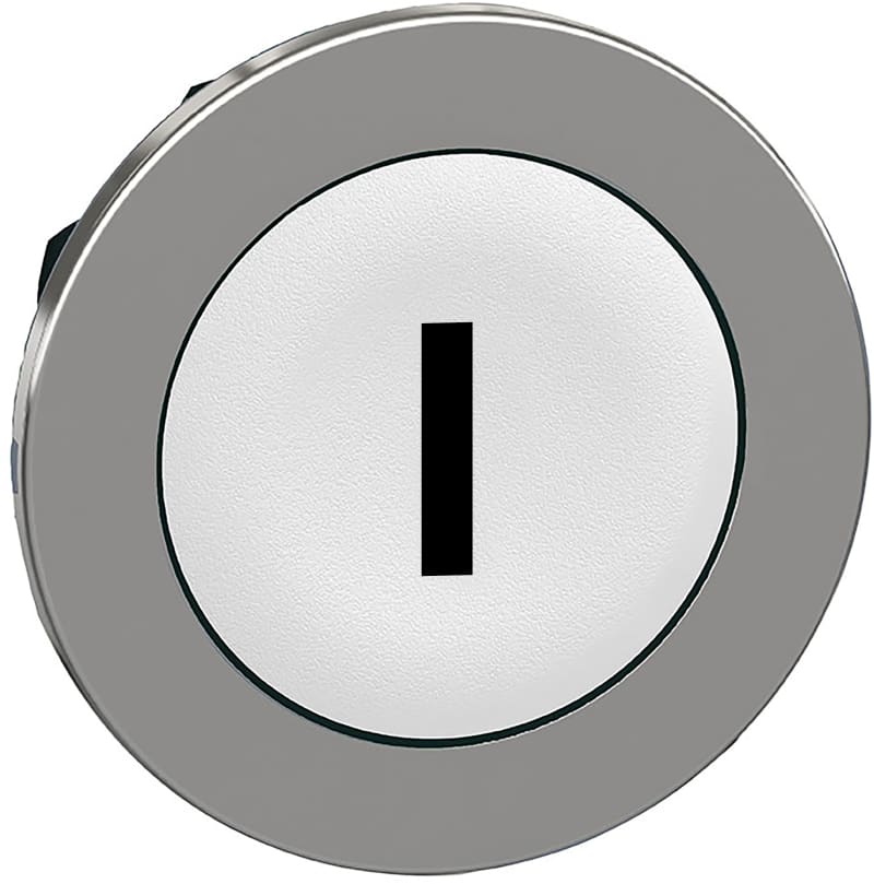 Push-button flush white with text (ZB4FA131)