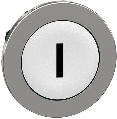 Push-button flush white with text (ZB4FA131)