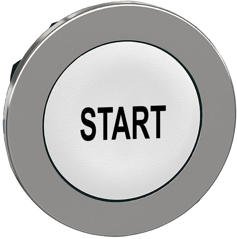 Push-button flush white with text (ZB4FA133)