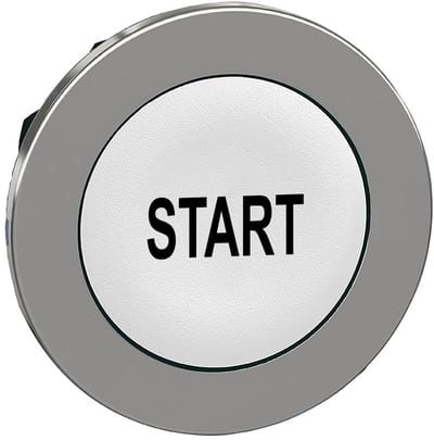 Push-button flush white with text (ZB4FA133)