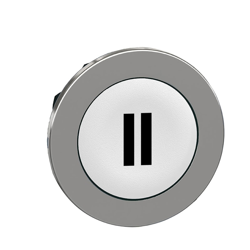 Push-button flush white with text (ZB4FA136)