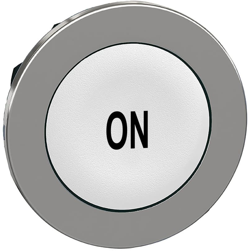 Push-button flush white with text (ZB4FA141)