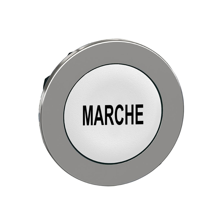 Push-button flush white with text (ZB4FA142)