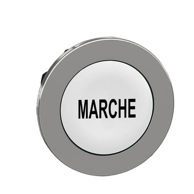 Push-button flush white with text (ZB4FA142)