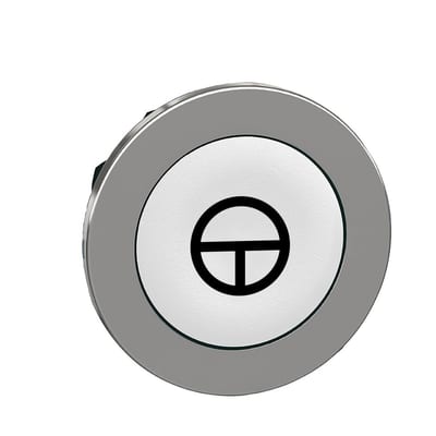 Push-button flush white with text (ZB4FA145)