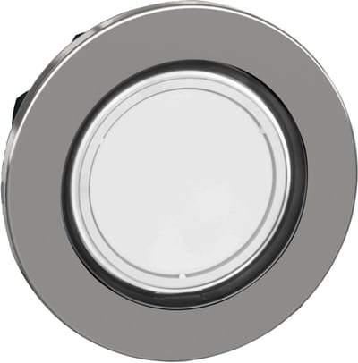 Push-button flush white f/label (ZB4FA18)