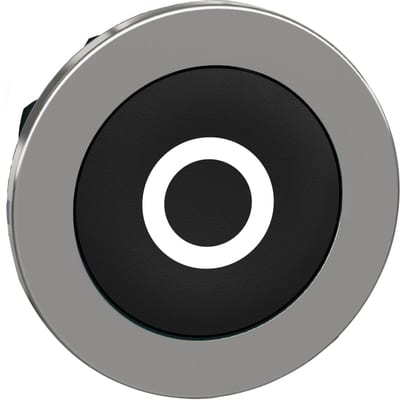 Push-button flush black with text (ZB4FA232)