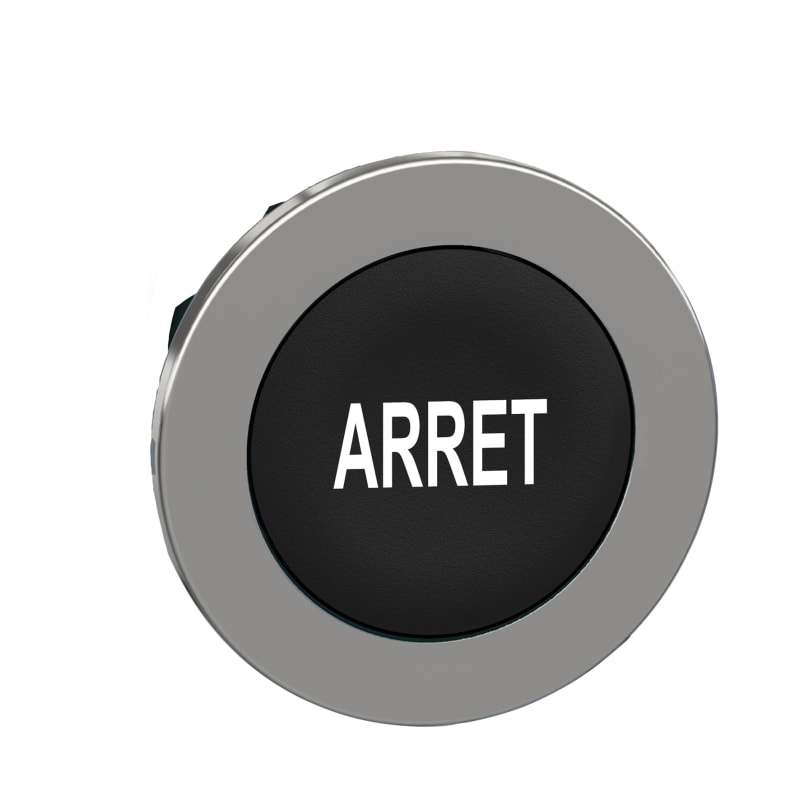 Push-button flush black with text (ZB4FA233)