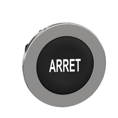 Push-button flush black with text (ZB4FA233)