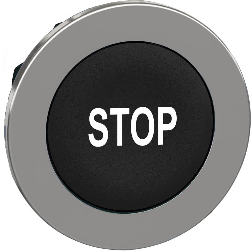 Push-button flush black with text (ZB4FA234)
