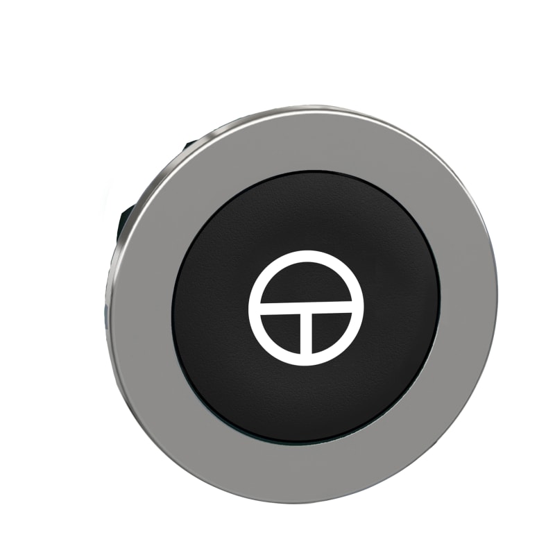 Push-button flush black with text (ZB4FA245)