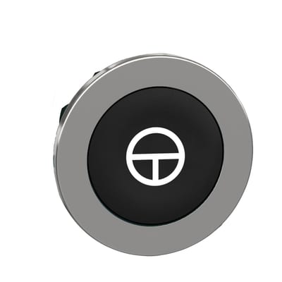 Push-button flush black with text (ZB4FA245)