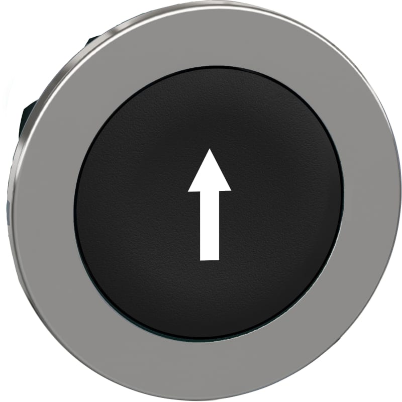 Push-button flush black with text (ZB4FA335)