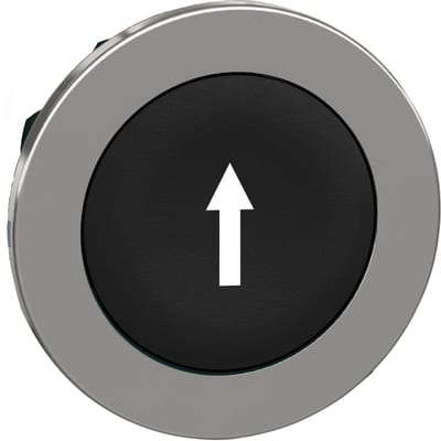 Push-button flush black with text (ZB4FA335)