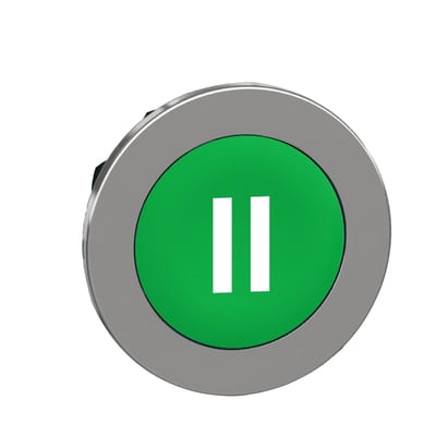 Push-button flush green with text (ZB4FA336)