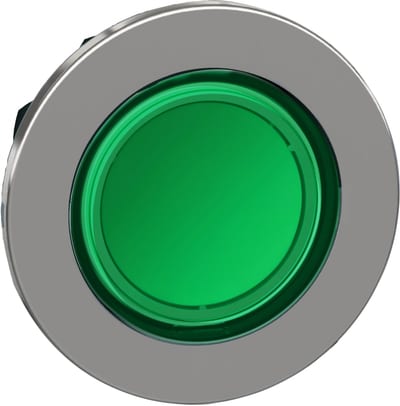 Push-button flush green f/etiket (ZB4FA38)