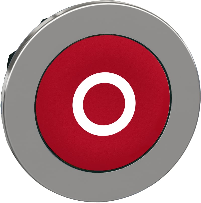 Push-button flush red with text (ZB4FA432)