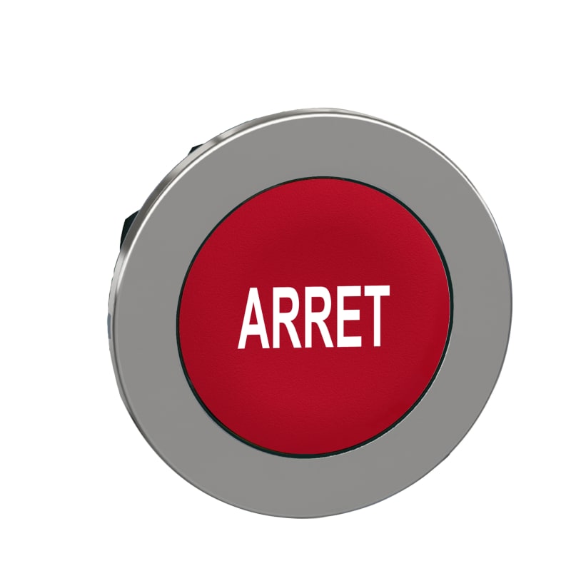Push-button flush red with text (ZB4FA433)