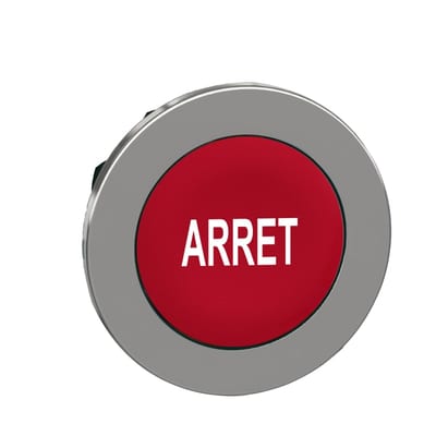 Push-button flush red with text (ZB4FA433)
