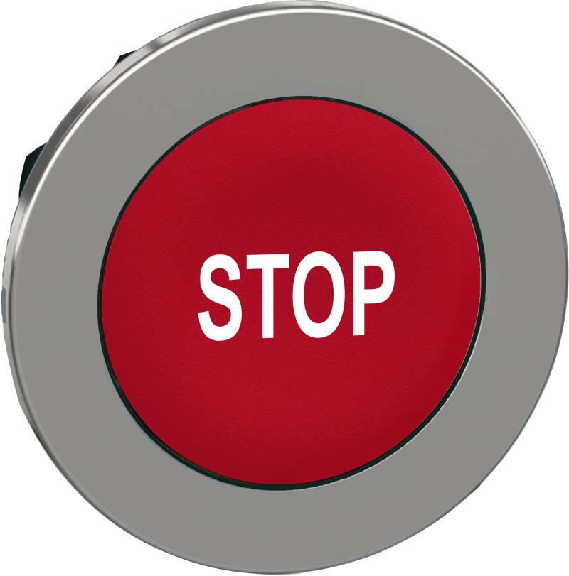 Push-button flush red with text (ZB4FA434)