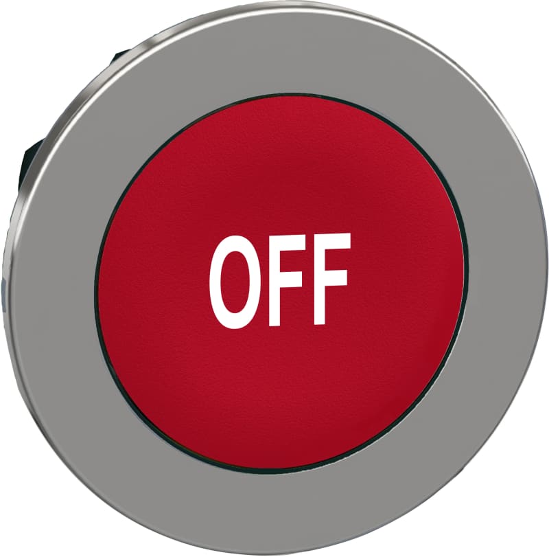 Push-button flush red with text (ZB4FA435)