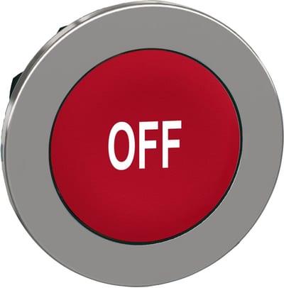Push-button flush red with text (ZB4FA435)