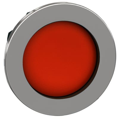 Push-button flush red nedsenket