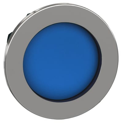 Push-button flush blue nedsenket