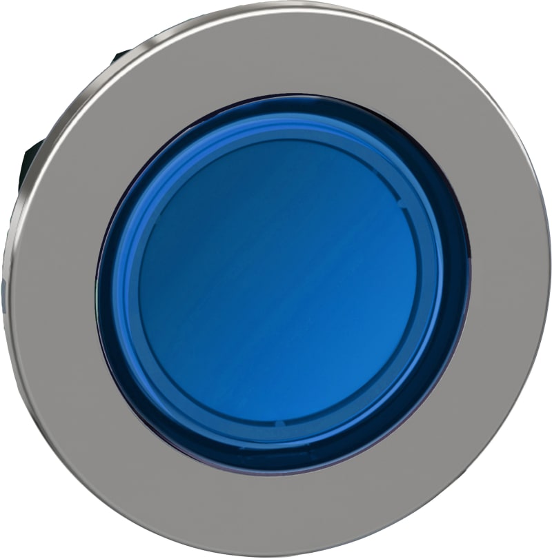 Push-button flush blue f/label (ZB4FA68)