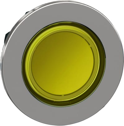 Push-button flush yellow f/label (ZB4FA88)