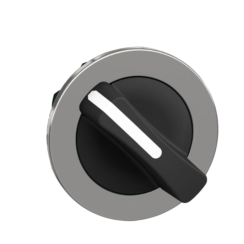 Selector Switch Head flush 2 fixed black (ZB4FD2)
