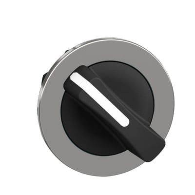 Selector Switch Head flush 2 fixed black